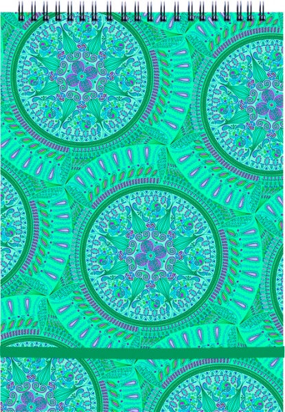 Блокнот Калейдоскоп А5 спираль пластиковая обложка 120 листов клетка O20353 Optima