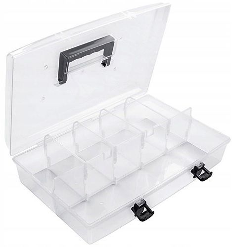 Органайзер для дрібних деталей для метизів Prosperplast прозорий (359x238x85) 6 секцій (NUN14) 14