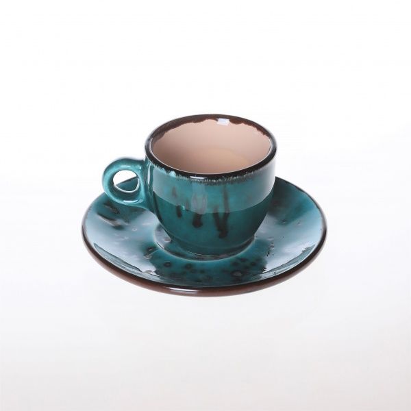 Блюдце 12 см Тіффані Бірюза Manna Ceramics