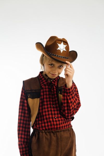 Костюм дитячий карнавальний Ковбой 5-7 років р.122 коричневий 