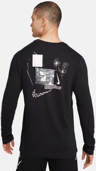 Футболка Nike DF TEE LS WILD CLASH DR7559-010 р.XL черный