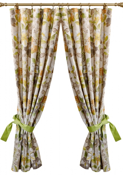 Штора Квітка зелена La Nuit