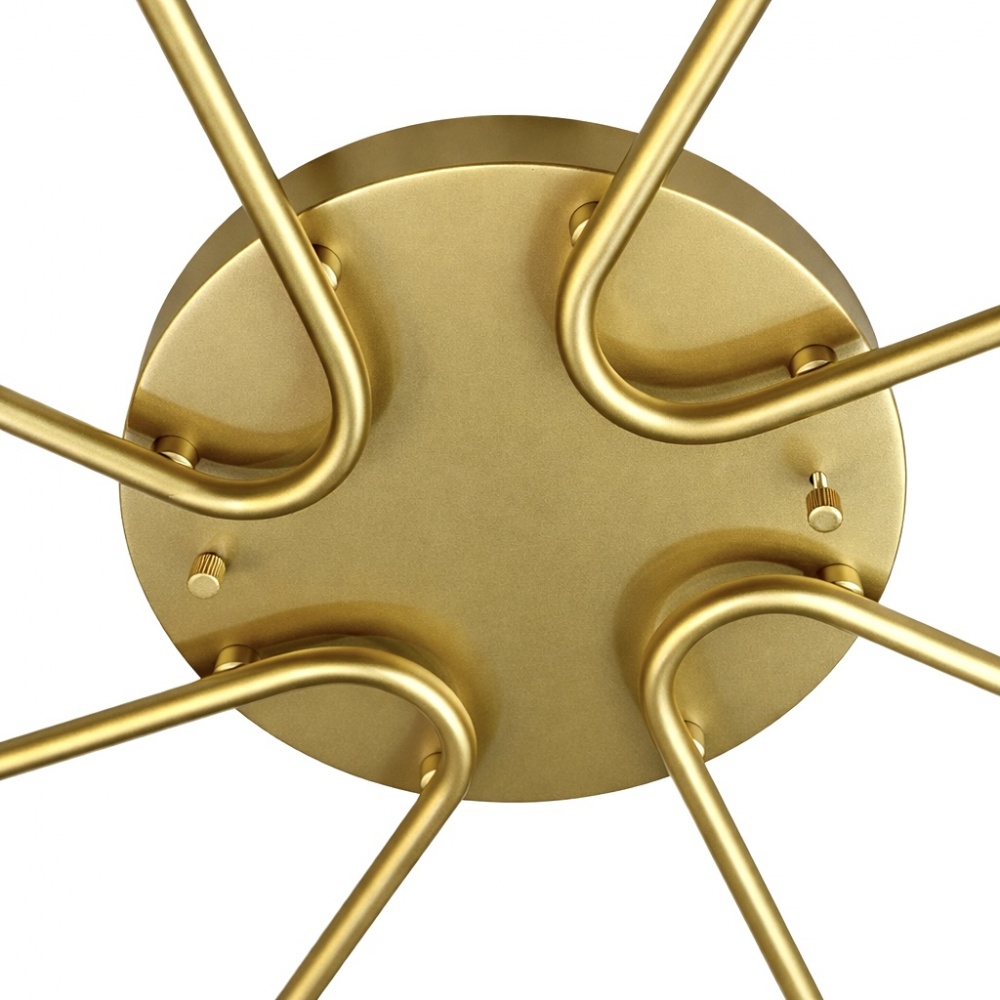 Люстра потолочная LIGHT SET DUSHA MS228 8x12 Вт GX53 золото/янтарь