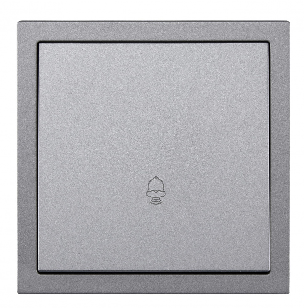 Кнопка дзвінка одноклавішний HausMark Juna сірий 7041-3588-103QC