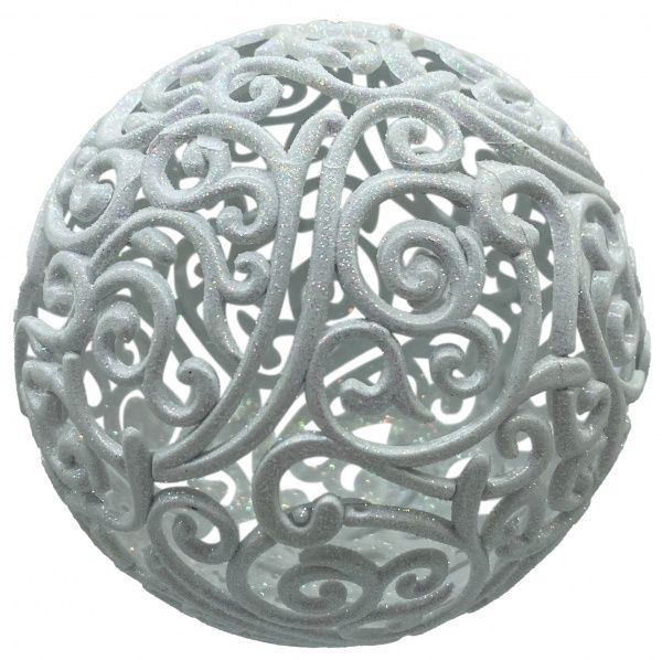 Куля ажурна MISLT d8 см BALL80-0 білий