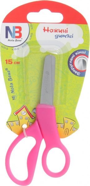 Ножницы детские 15 см розовые Nota Bene