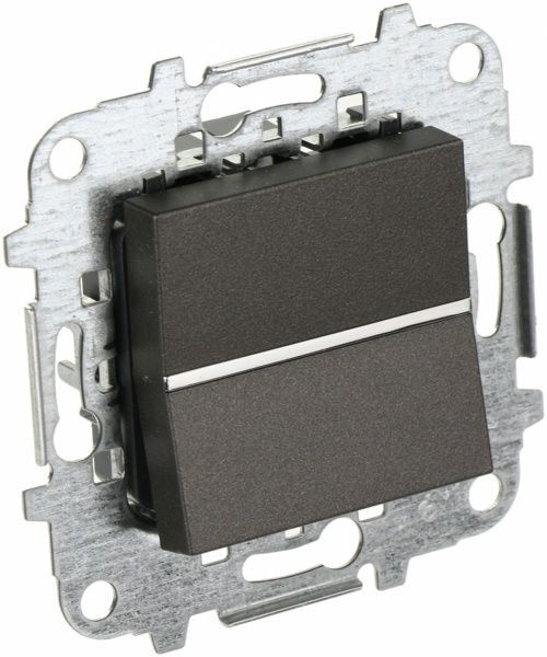 Выключатель перекрестный одноклавишный ABB Zenit без подсветки 10 А 230В IP20 антрацит N2210 AN Z