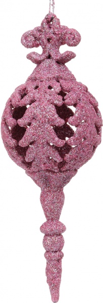Декоративная подвеска Сосулька 17 см HFK765P розовый