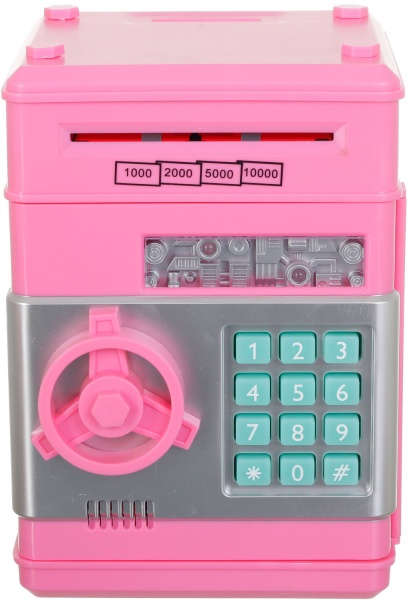Сейф-скарбничка електронний дитячий стандарт рожевий OTE0648259/pink