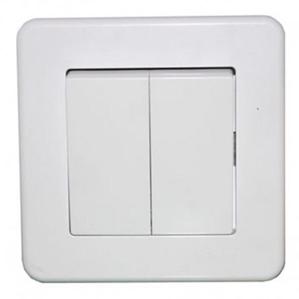 Выключатель двойной Schneider Electric Leona белый