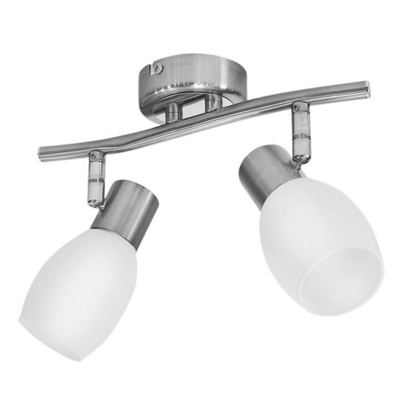 Спот Accento lighting 2x40 Вт E14 никельсатин ALIN-Quadra-2 