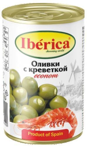 Оливки фаршировані креветкою 280г ТМ Iberica
