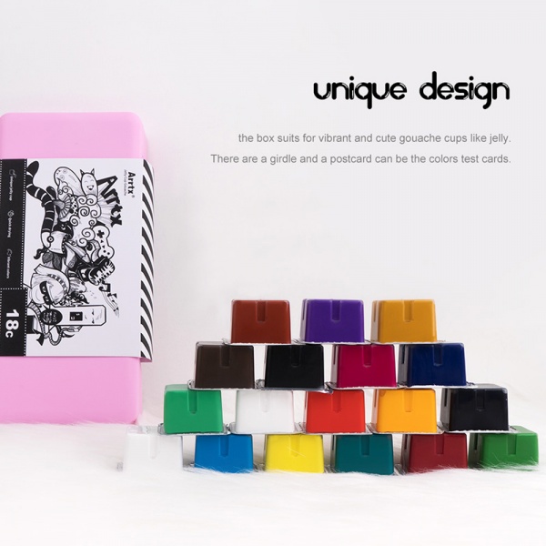 Набор гуашевых красок AJG-001-18D 18 цветов 30 мл LC302307 Arrtx