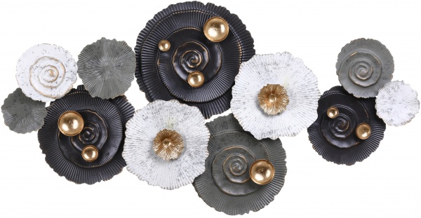 Декор настенный Grace 67,3x134,6 см серый 