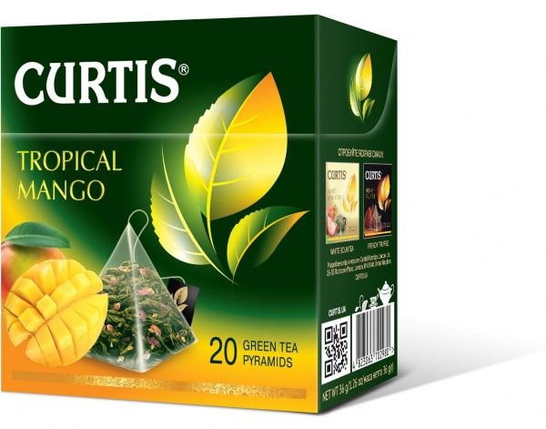 Чай зеленый Curtis Tropical Mango 20 шт. (4820198800017) 
