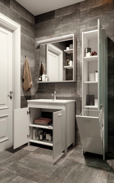 Зеркало настенное ЮВЕНТА Brooklyn (BrМ-80) белый