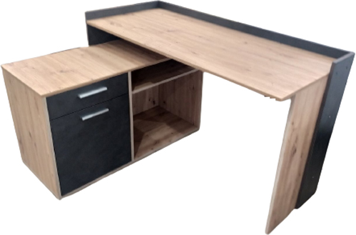 Стіл письмовий Doris Дуб артизан + антрацит 