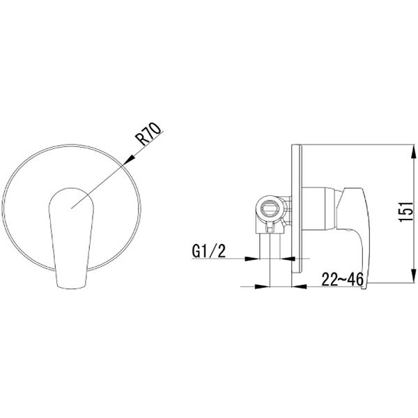Смеситель для душа Imprese Jesenik VR-10140 (Z) скрытого монтажа