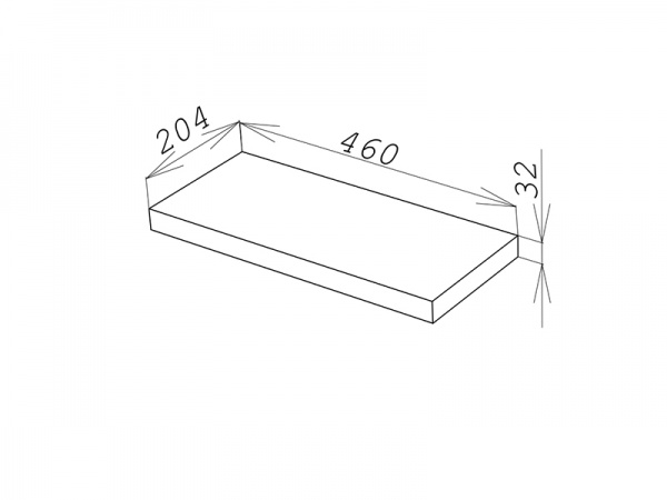 Полиця DC 460x32x204 мм німфея альба 