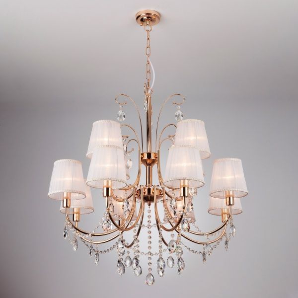 Люстра підвісна Strotskis Emiliana 12x40 Вт E14 білий/золото 10087/12 