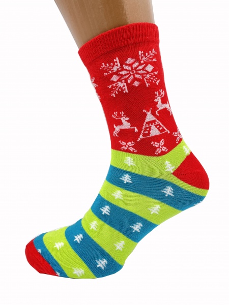Носки женские Cool Socks Олени р. 27-29 зеленый 