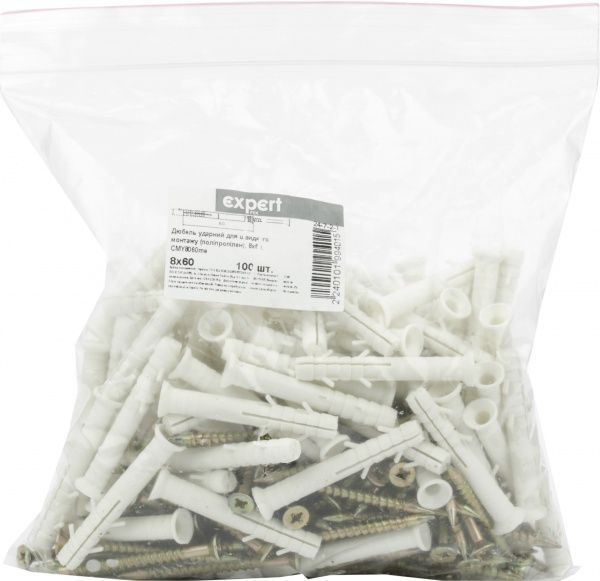 Дюбель ударный потай 8x60 мм 100 шт. Expert Fix