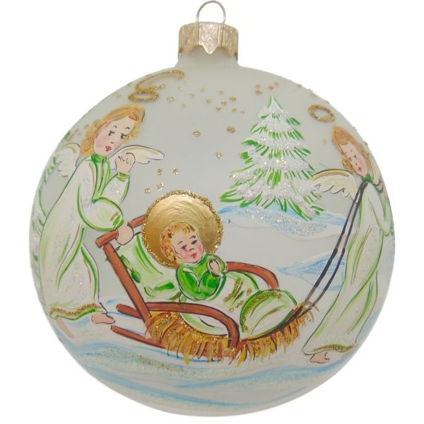 Шар новогодний d100,Ангелочки 9403/4647/4 