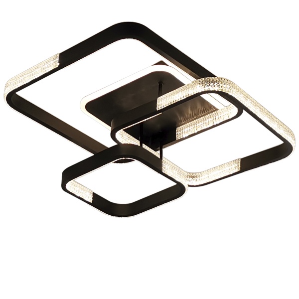 Люстра світлодіодна Victoria Lighting з пультом д/к 110 Вт чорний Nyx/PL3 black 