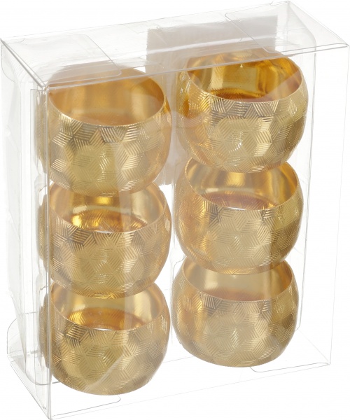 Набір кілець для серветок Golden Mosaic 13х11,2х5 см 6 шт