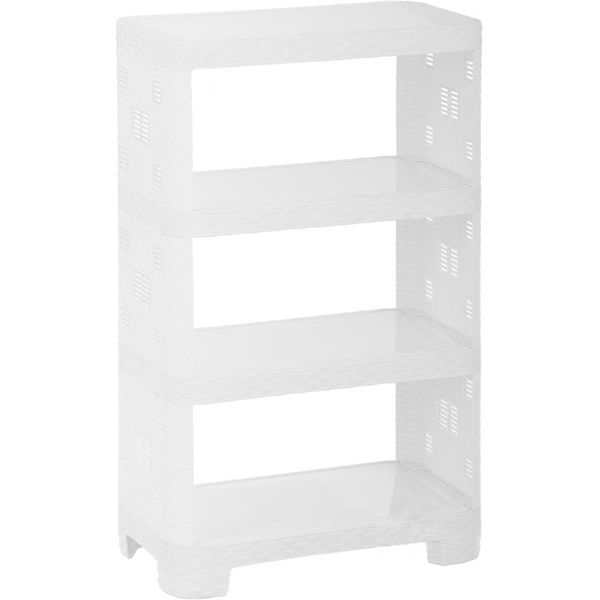 Этажерка Тарлев Ротанг 4-уровневая белая