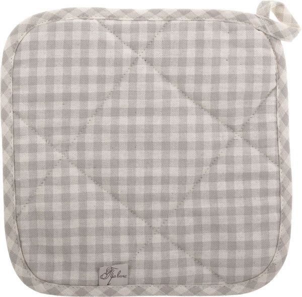 Прихватка 25x25 см сірий в клітинку Прованс 