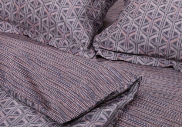 Комплект постельного белья Andro семейный серо-бежевый La Nuit 