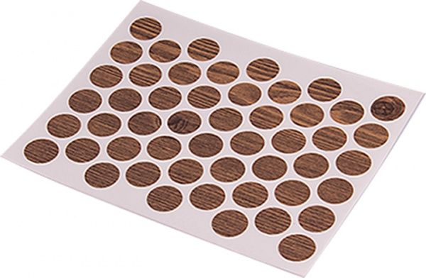 Заглушка самоклеющаяся на конфирмат d14 мм 50 шт. дуб античный DC