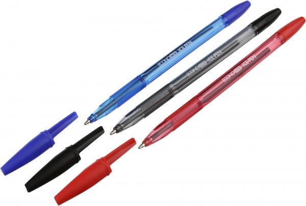 Набор ручек шариковых Economix UNIVERSAL 3 шт. красная, синяя, черная 