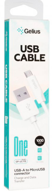 Кабель Gelius One GP-UC115 MicroUSB 1 м білий