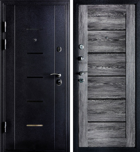 Двері вхідні Двері БЦ Верховина (Шале) чорний муар 2050х860 мм праві
