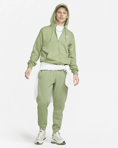 Джемпер Nike M NSW CLUB HOODIE FZ BB BV2645-386 р. L зелений