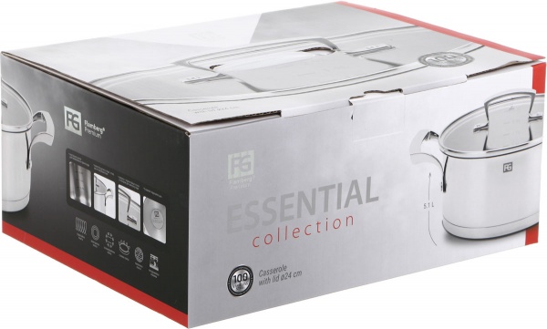 Кастрюля с крышкой Essential 5,1 л Premium Flamberg Premium