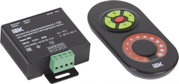 Контроллер IEK 12 В 120 Вт IP20 Eco с ПДУ радио MONO 1 канал