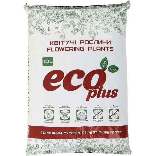 Торфосуміш Eco Plus для квітучих рослин 10 л