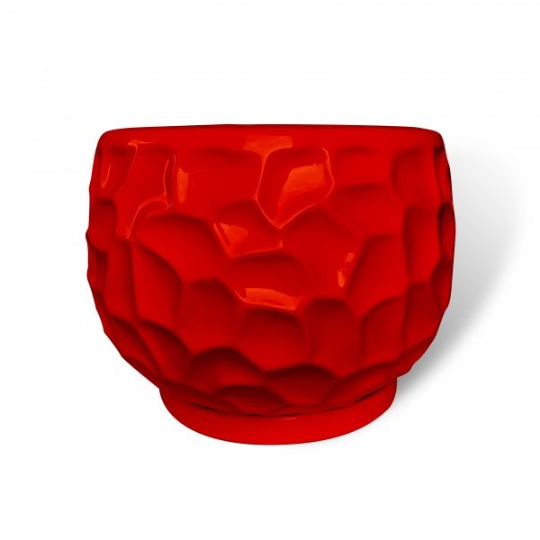 Горщик керамічний Резон Куля параметрична фігурний 4л червоний 
