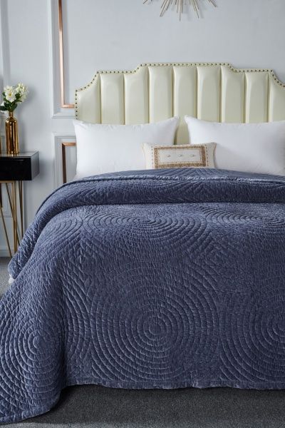 Покривало Velvet Circle 240x260 см La Nuit сірий 