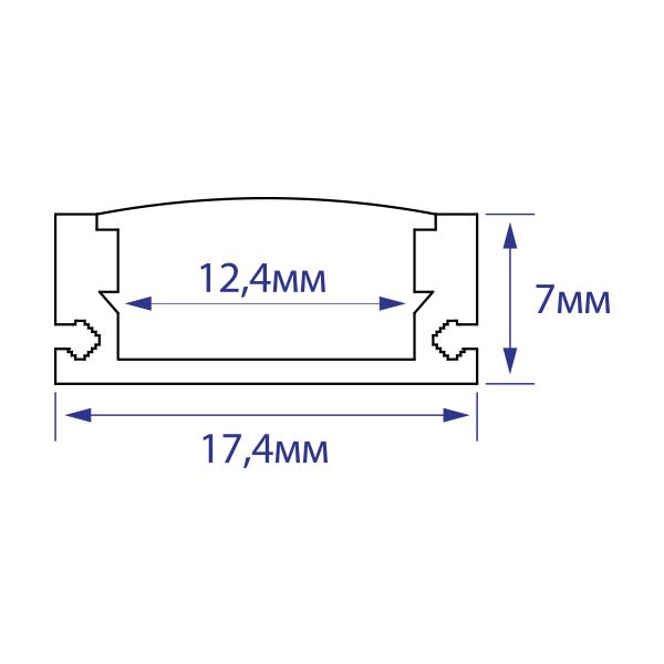 Профиль алюминиевый П-образный ЛСО Hopfen с рассеивателем PR-AL 200 см 