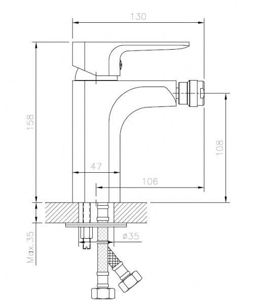 Смеситель для биде Koller Pool Trend (TR0300)