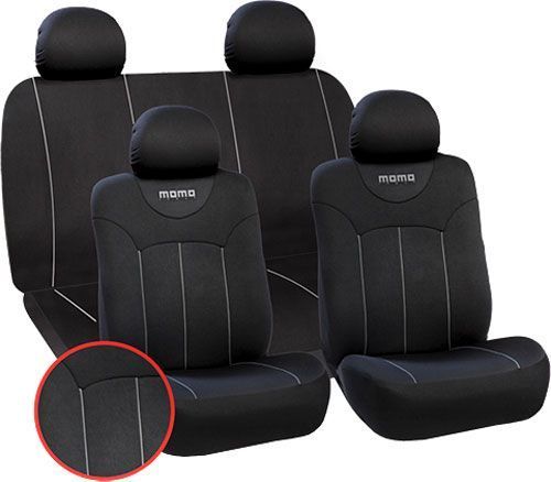 Комплект чехлов на сиденья Fodera Univ MOMO SC010BG черный с серым