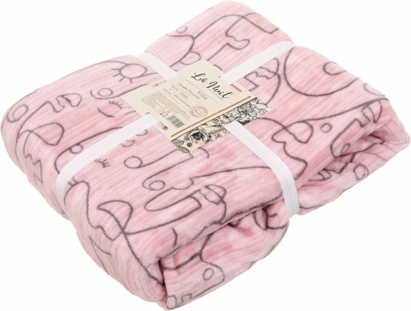 Плед Frannel Face pink 160x200 см різнокольоровий La Nuit 