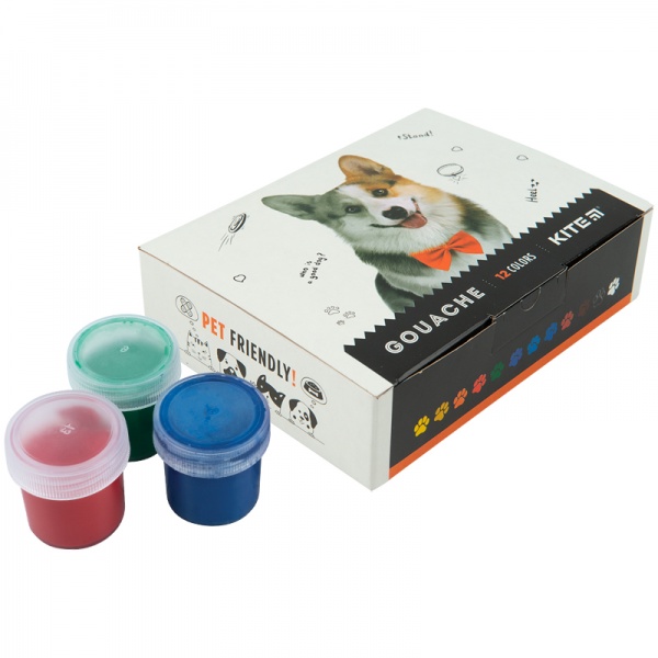 Фарба гуашева 12 кол 20 мл K23-063 Класика KITE