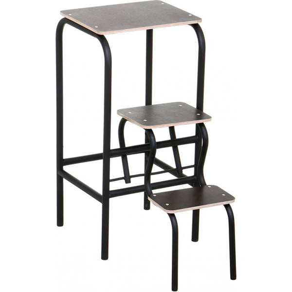 Табурет-лестница Лугалпроф черный / черный 