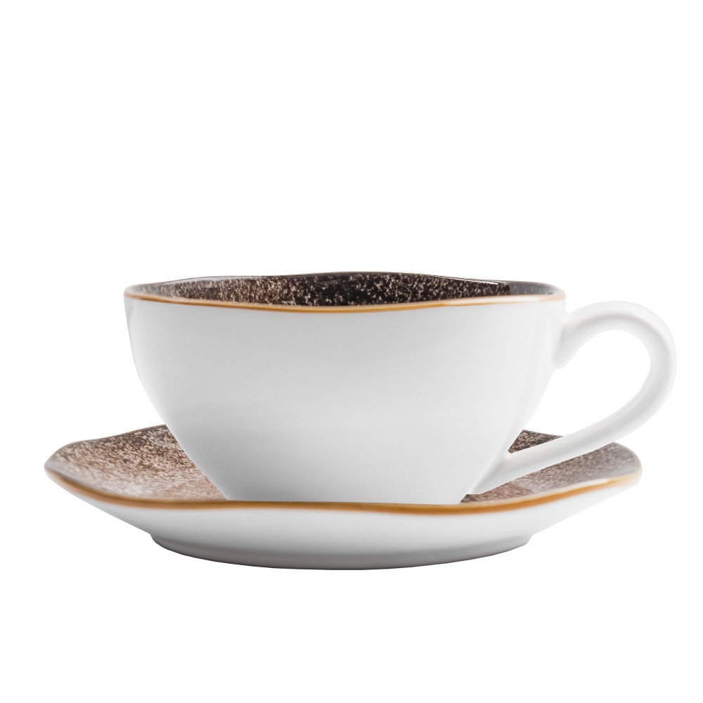 Чашка с блюдцем Krauff Grey Ferns 220 мл