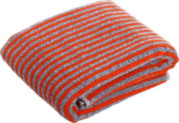 Рушник пляжний Home 90x160 см червоний із сірими вставками 